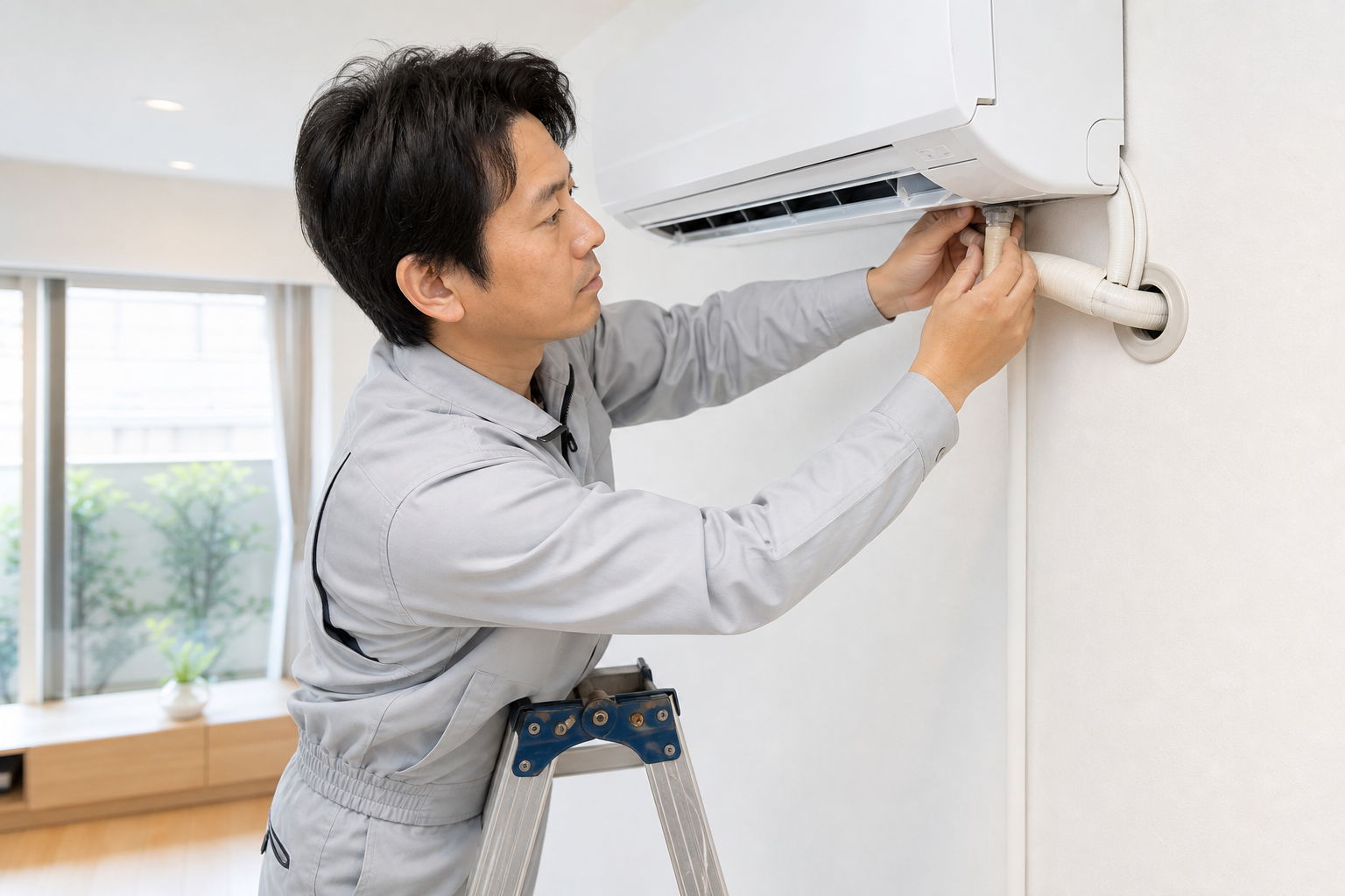 エアコンの取付作業